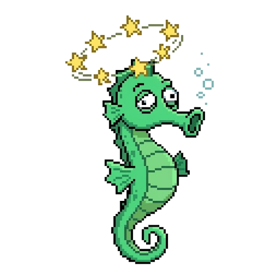 OpenLCM seahorse mascot